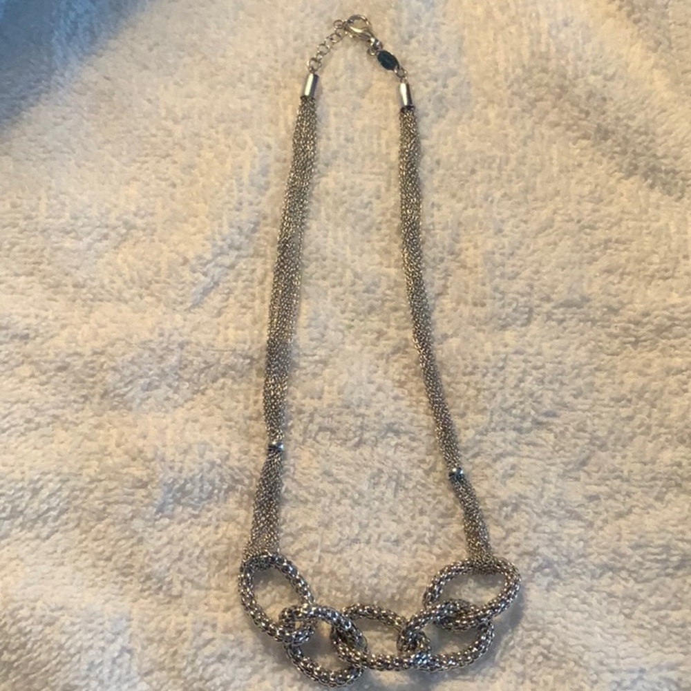 Nomination Sterling Silver 12 Strand & 5 Link Pendant Necklace 17”